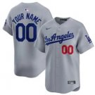 Los Angeles Dodgers Away Limited Custom Jersey Gray