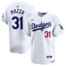 LAD #31 Mike Piazza Number White Player Stitched Jersey