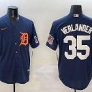 Detroit Tigers Justin Verlander Navy Replica Jersey