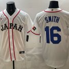 Men's Japan Baseball #16 Will Smith White 2026 World Baseball Classic Home Jersey