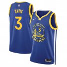 Golden State Warriors #3 Anthony Davis Icon Edition Stitched Basketball Jersey Blue