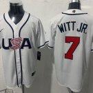 USA Baseball #7 Bobby Witt Jr. 2026 White World Baseball Classic Stitched Jersey