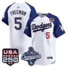 Freddie Freeman Jersey #5 Dodgers 2025 World Serie Champions 250 USA White Alter
