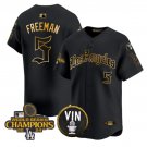 Freddie Freeman Jersey #5 Dodgers 2025 LA Gothic Style Stitched White Gold