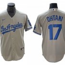 Los Angeles Dodgers #17 Shohei Ohtani Gray Cool Base Jersey