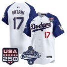 Shohei Ohtani Jersey #17 Dodgers 2025 World Champions 250 America White Alter