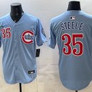 Men's Chicago Cubs #35 Justin Steele Blue 2025 2nd Alternate Limited Jersey