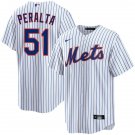 Mens New York Mets #51 Freddy Peralta Nike Home White Pinstripe Limited Jersey