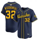 Milwaukee Brewers #32 Jacob Misiorowski Navy 2025 With Patch Stitched Jersey