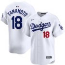 LAD #18 Yoshinobu Yamamoto White Cool Player Jersey