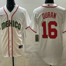Men's Mexico #16 Jarren Duran White 2026 World Baseball Classic Cool Base Jersey