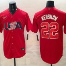 Men's USA #22 Clayton Kershaw Red 2026 World Baseball Classic Cool Base Jersey