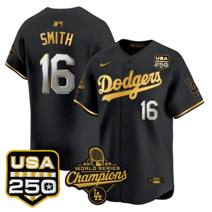 Will Smith Jersey #16 Dodgers 2025 World Series Champions 250 USA Stitched