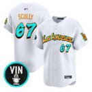 Vin Scully Jersey #67 Los Angeles Dodgers Graffiti Street Style Stitched White