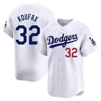 Dodgers #32 Sandy Koufax White Stitched Baseball Jersey