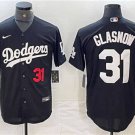 Los Angeles Dodgers #31 Tyler Glasnow Baseball Jersey Black