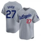 Dodgers #27 Trevor Bauer Gray Stitched Baseball Jersey