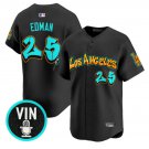 Tommy Edman Jersey #25 Los Angeles Dodgers Graffiti Street Style Stitched Black