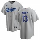 Dodgers #13 Max Muncy Cool Baseball Jersey Gray