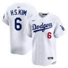 Hyeseong Kim #6 Los Angeles Dodgers White Limited Baseball Jersey