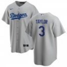 Dodgers #3 Chris Taylor Gray Cool Player Jersey