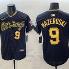 Men's Pittsburgh Pirates #9 Bill Mazeroski Black Limited Stitched Baseball Jersey