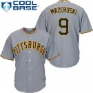 Men's Pittsburgh Pirates #9 Bill Mazeroski Gray Road Stitched Jersey