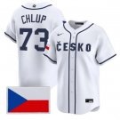 Men's Czech Republic Baseball #73 Marek Chlup White 2026 World Jersey