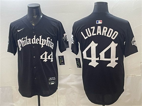 Men's PHI #44 Jes&Atilde;&ordm;s Luzardo Black Gothic Vapor Limited Stitched Jersey