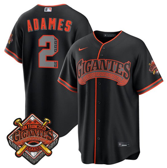 San Francisco Giants #2 Willy Adames Black 2026 Alternate Stadium Stitched Jersey