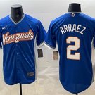 Venezuela Baseball #2 Luis Arraez Royal 2026 World Baseball Classic Road Stadium Jersey