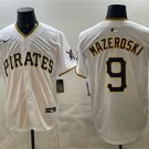 Pittsburgh Pirates #9 Bill Mazeroski White Limited Stitched Baseball Jersey