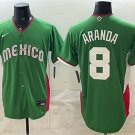 Men's Mexico Baseball #8 Jonathan Aranda Green 2026 World Baseball Classic Jersey