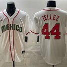 Men's Mexico Baseball #44 Rowdy Tellez White 2026 World Baseball Classic Home Jersey