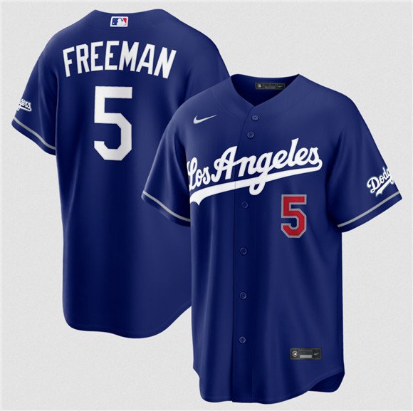 Los Angeles Dodgers #5 Freddie Freeman Royal 2026 Alternate Stadium Stitched Jersey