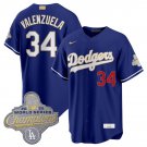 Dodgers #34 Fernando Valenzuela Royal 2026 Alternate Gold Collection Jersey