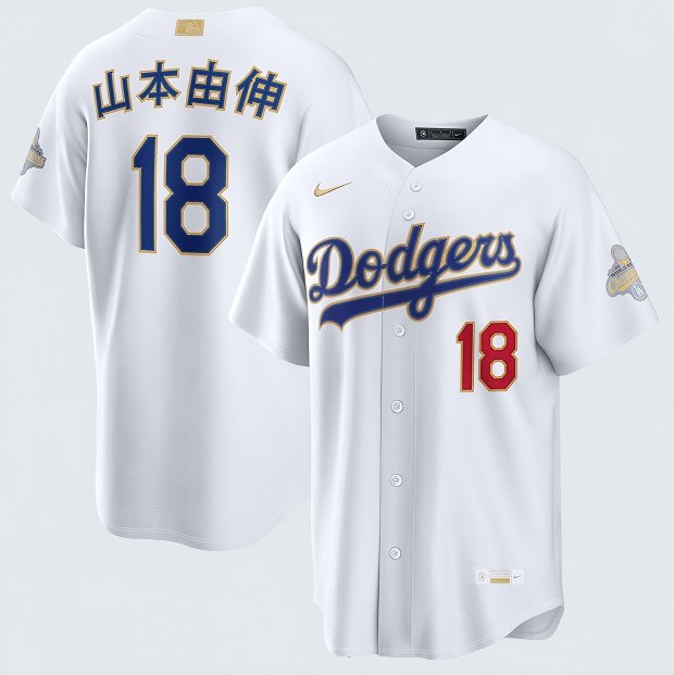 Dodgers #18 &aring;&plusmn;&plusmn;&aelig;�&not;&ccedil;�&plusmn;&auml;&frac14;&cedil; Nike White 2026 Gold Collection Jersey