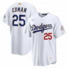 Dodgers #25 Tommy Edman Nike White 2026 Gold Collection Jersey