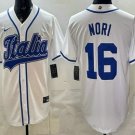 Men's Italy #16 Dante Nori White 2026 World Baseball Classic Cool Base Jersey
