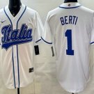 Men's Italy #1 Jonathon Berti White 2026 World Baseball Classic Cool Base Jersey