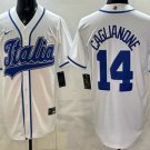 Men's Italy #14 Jac Caglianone White 2026 World Baseball Classic Cool Base Jersey