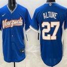Men's Venezuela #27 Jose Altuve Blue 2026 World Baseball Classic Cool Base Jersey