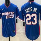 Men's Puerto Rico #23 Fernando Tatis Jr Blue 2026 World Baseball Classic Cool Jersey
