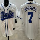 Men's Italy #7 Nick Morabito White 2026 World Baseball Classic Cool Base Jersey