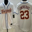 Men's Venezuela #23 William Contreras White 2026 World Baseball Classic Jersey
