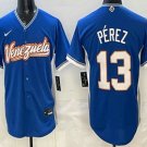 Men's Venezuela #13 Salvador Perez Blue 2026 World Baseball Classic Cool Jersey