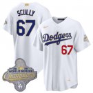 Men's Los Angeles Dodgers #67 Vin Scully White 2026 Gold Collection Stadium Stitched Jersey