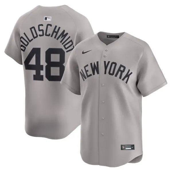 New York Yankees #48 Paul Goldschmidt Nike Gray With Name Away Limited Jersey