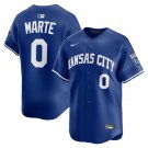 Mens Kansas City Royals #0 Starling Marte Nike Royal Alternate Limited Jersey