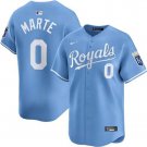 Mens Kansas City Royals #0 Starling Marte Nike Light Blue Alternate Limited Jersey